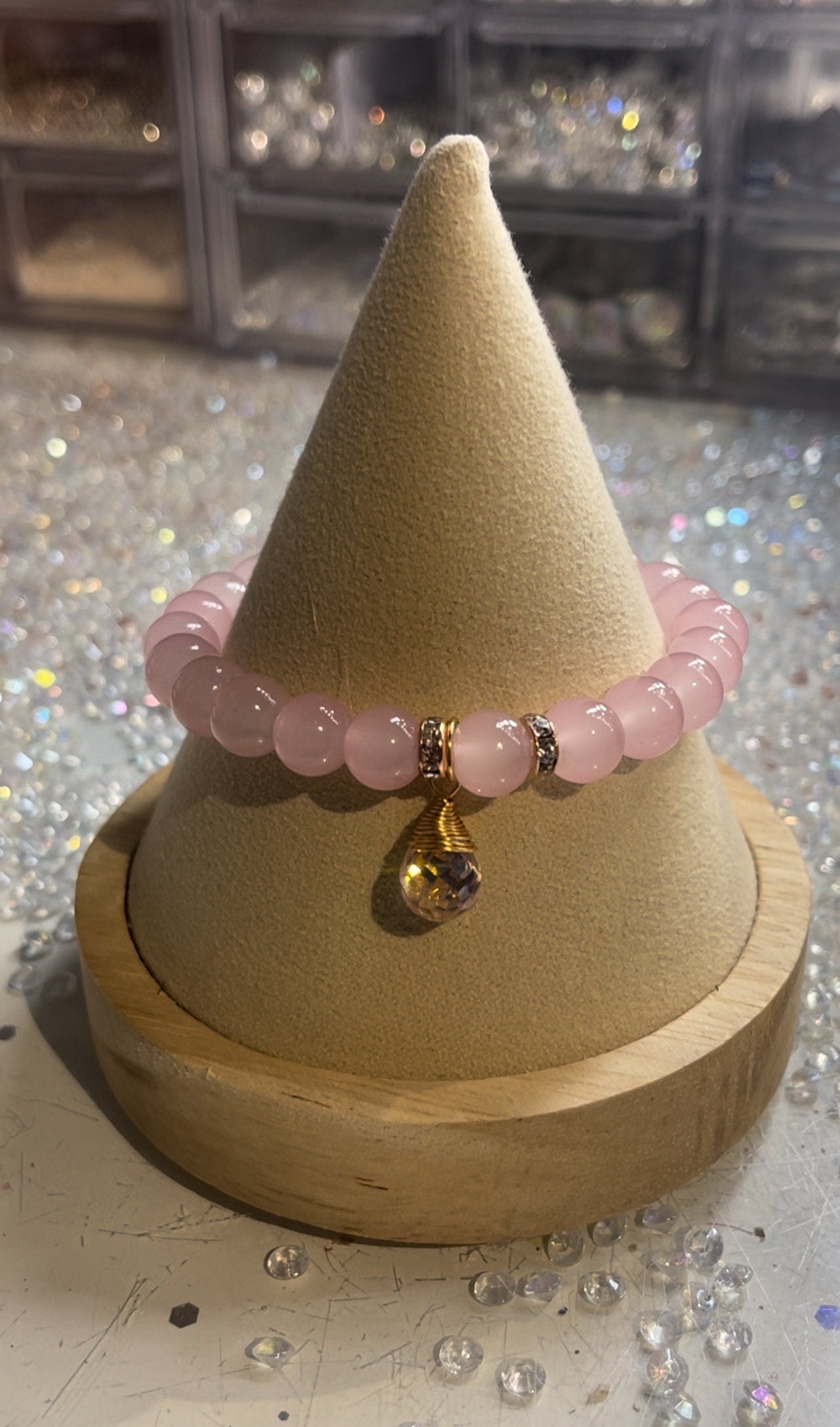 Rose Quartz 8mm crystal bracelet
