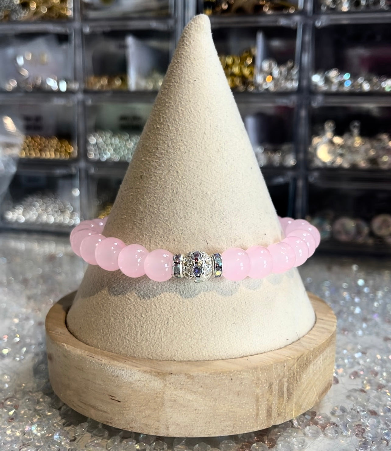 Rose Quartz 8mm crystal bracelet