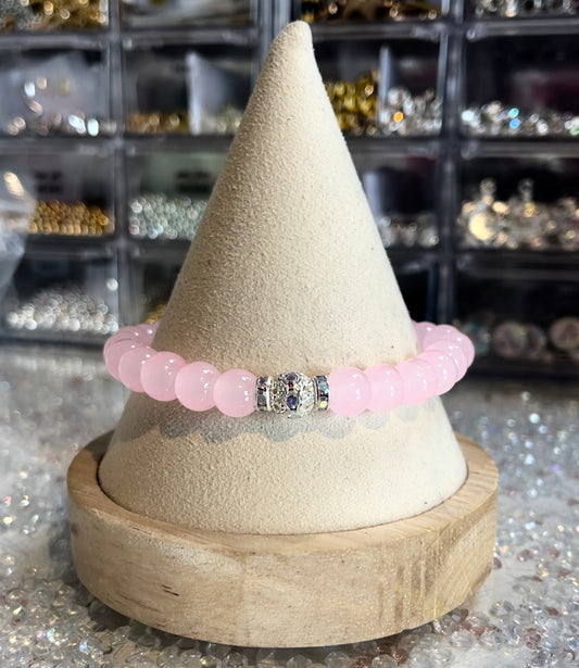 Rose Quartz 8mm crystal bracelet